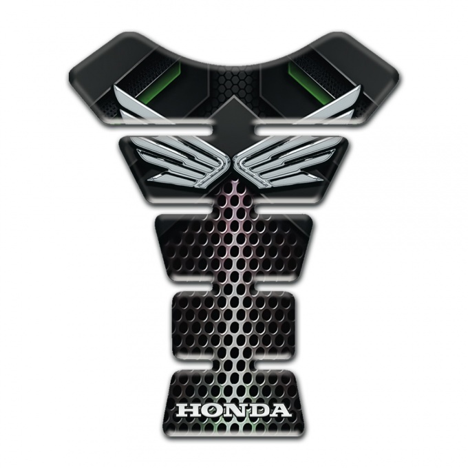 Honda Tank Pad Motorbike Anti Slip Sticker Silver Wings Logo 