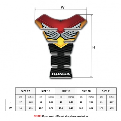 Honda Tank Protector Motorcycle Edition Silver Logo 