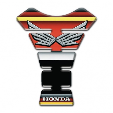 Honda Tank Fuse Multicolored Background with Silver Logo 