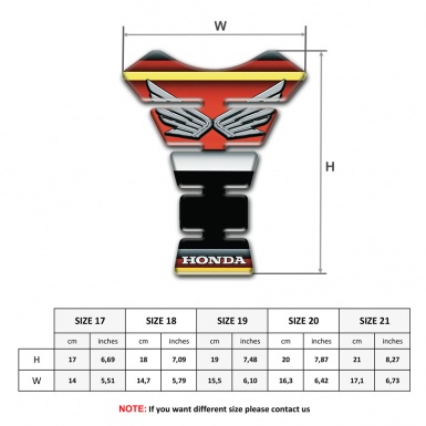 Honda Tank Fuse Multicolored Background with Silver Logo 