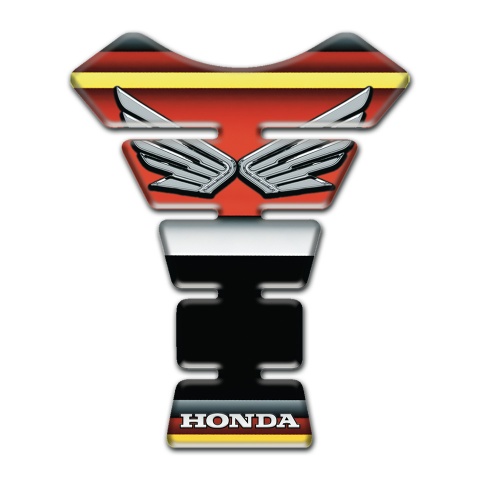 Honda Tank Fuse Multicolored Background with Silver Logo 