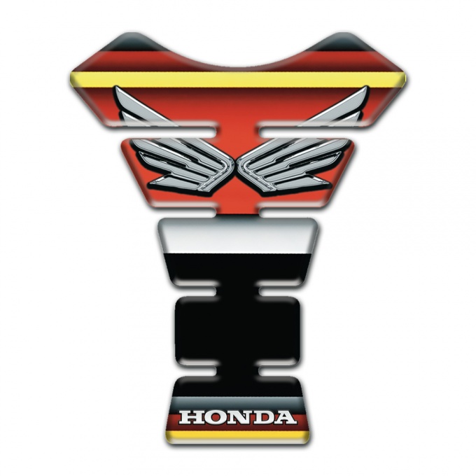 Honda Tank Fuse Multicolored Background with Silver Logo 
