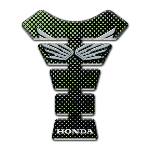 Honda Tank Pad Protector Black with Green Dots Design 