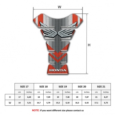 Honda Tank Fuse Grey Red Base Silver logo 