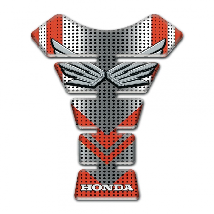 Honda Tank Fuse Grey Red Base Silver logo 