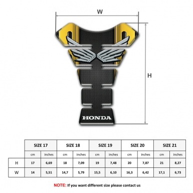Honda Tank Fuse Blacvk Yellow Design Silver Logo 