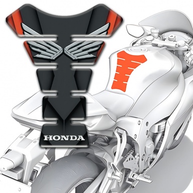 Honda Tank Protector Motorcycle Edition Silver Logo Style 