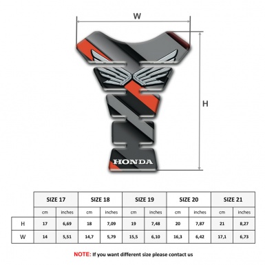 Honda  Tank Guard Pads Diagonal Decoration Style 