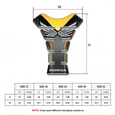 Honda  Tank Pad Motorbike Silicone Sticker Stylish Edition 