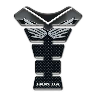 Honda Tank Protector High-Quality Style Silver Fly Logo 
