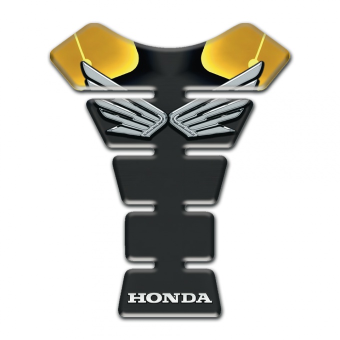 Honda Tank Pad Protector Anti Slip Sticker Unique Design Silver logo 