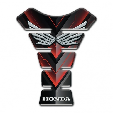 Honda Tank Pad Motorbike Racing Edition Silver Fly Logo Style 