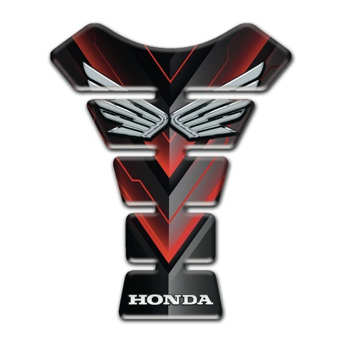 Honda Tank Pad Motorbike Racing Edition Silver Fly Logo Style 