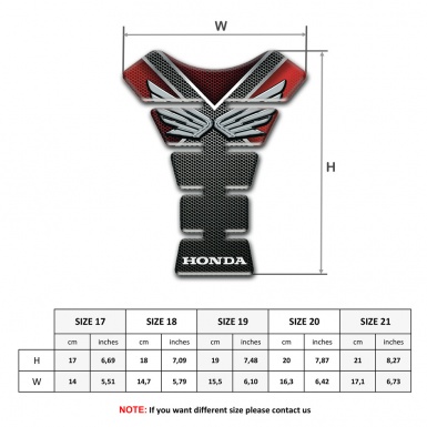 Honda Tank Protector Motorcycle Edition Silver Logo Design 