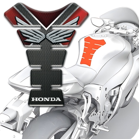 Honda Tank Protector Motorcycle Edition Silver Logo Design 