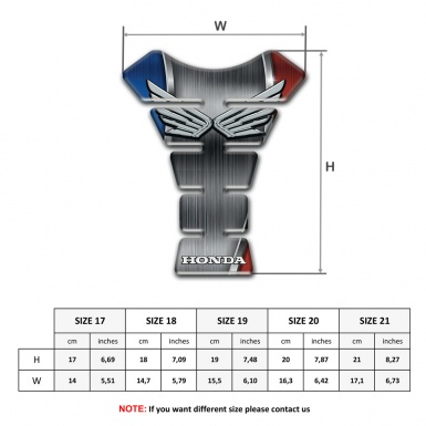 Honda Tank Pad Protector Silicone Sticker High End Quality 