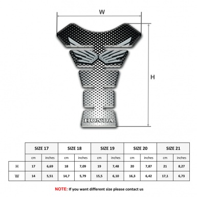 Honda Tank Protector Fli Silver Logo Stylish Base Design 