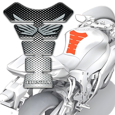 Honda Tank Protector Fli Silver Logo Stylish Base Design 
