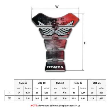 Honda Tank Protector Mixed Colors Design Silver Logo Style 