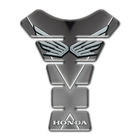 Honda Tank Pad Motorbike Silver Fly Logo Style Unique Base Design 