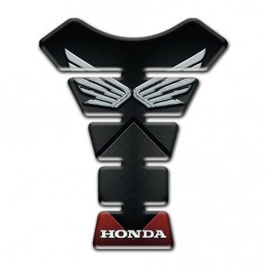 Honda Tank Pad Motorbike Silver Wings Logo Style High-Quality Sticker 
