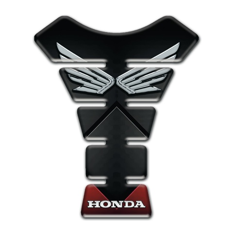 Honda Tank Pad Motorbike Silver Wings Logo Style High-Quality Sticker 