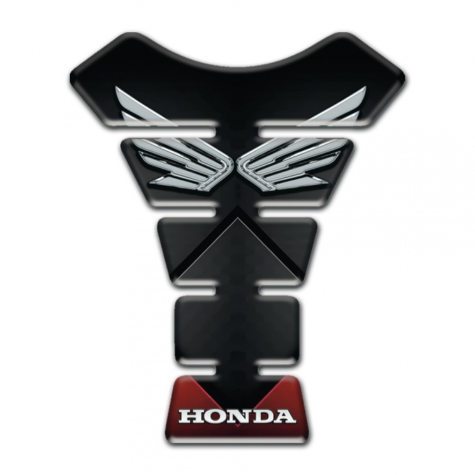 Honda Tank Pad Motorbike Silver Wings Logo Style High-Quality Sticker 