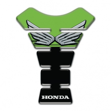 Honda Tank Fuse Silver Logo With Green Black Base Style 