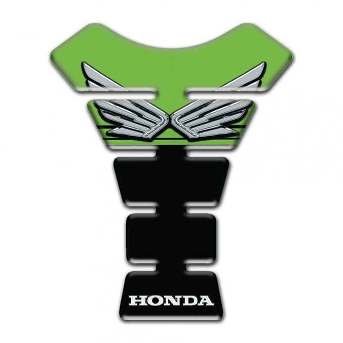 Honda Tank Fuse Silver Logo With Green Black Base Style 
