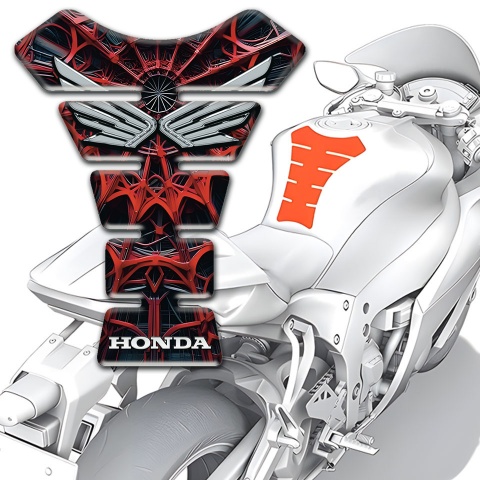 Honda Tank Pad Protector Unique 3D Spider Web Design 