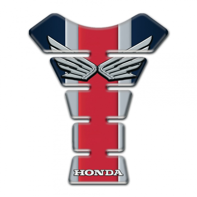 Honda Tank Protector Colorful Base Style Silver Logo 