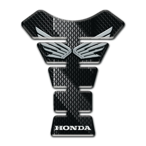 Honda Tank Guard Pads Silver Logo Edition Black Grey Base Decoration 