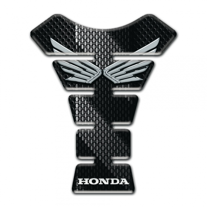 Honda Tank Guard Pads Silver Logo Edition Black Grey Base Decoration 