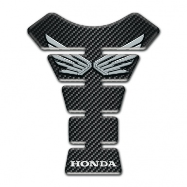 Honda Tank Fuse Black Carbon print Silver logo