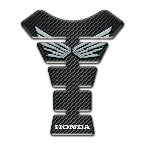 Honda Tank Fuse Black Carbon print Silver logo