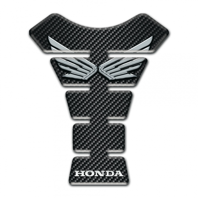 Honda Tank Fuse Black Carbon print Silver logo