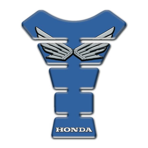 Honda Tank Pad Protector Blue Design Silver Logo 