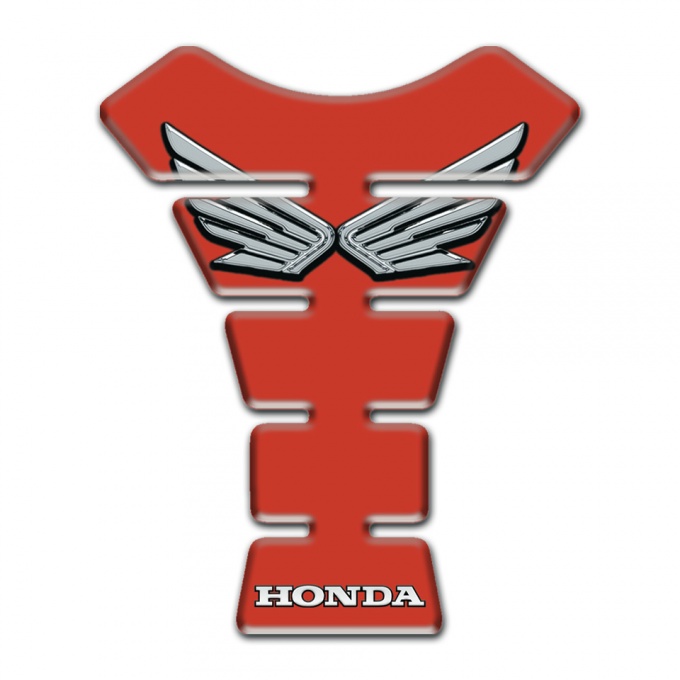 Honda Tank Fuse Red Base Silver Logo  