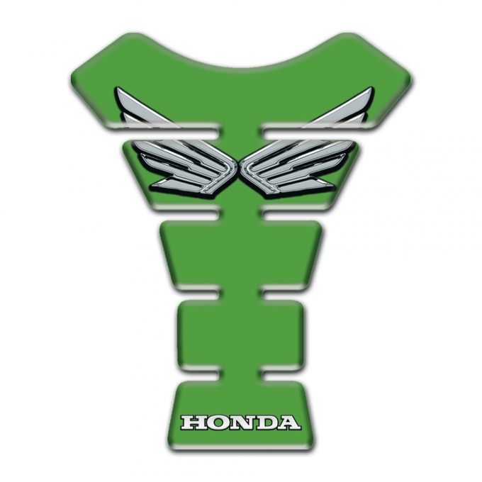 Honda Tank Fuse Green Base Silver Logo 