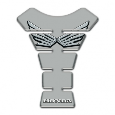 Honda Tank Pad Motorbike Grey Base Silver Logo 