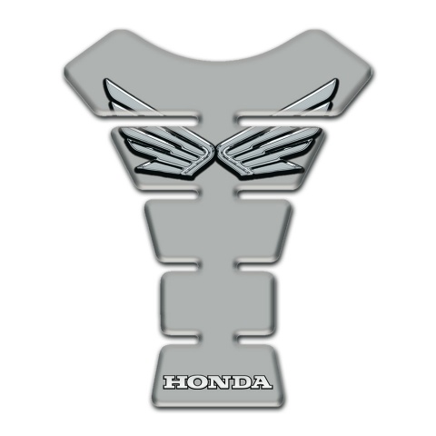 Honda Tank Pad Motorbike Grey Base Silver Logo 