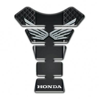 Honda Tank Pad Protector Grid Motif Silver Logo 