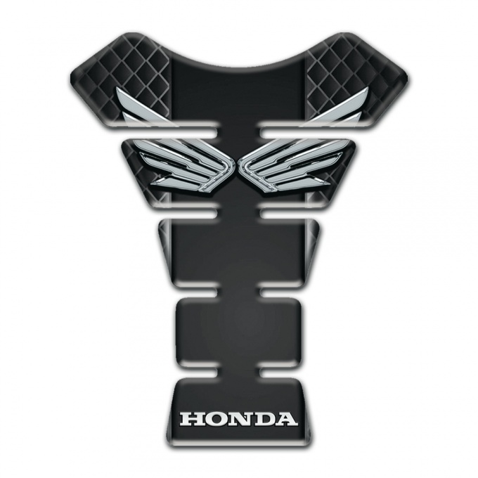 Honda Tank Pad Protector Grid Motif Silver Logo 