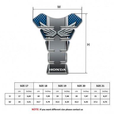 Honda Tank Protector Anti Slip Sticker Silver Logo Edition 
