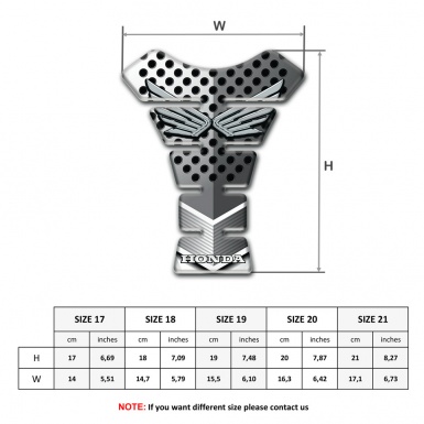 Honda Tank Guard Pads Silver Fly Logo High-Quality Edition 