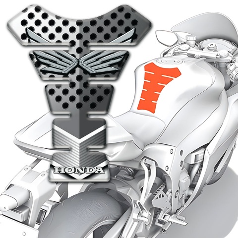 Honda Tank Guard Pads Silver Fly Logo High-Quality Edition 