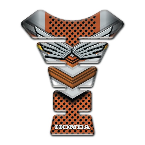 Honda Tank Pad Motorbike Motorcycle Silver Logo Style 