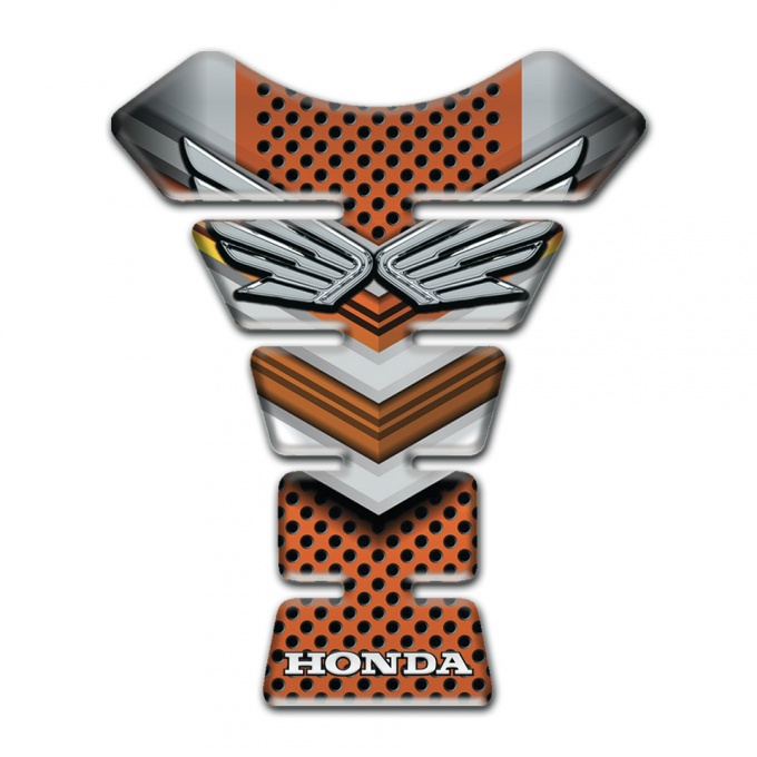 Honda Tank Pad Motorbike Motorcycle Silver Logo Style 
