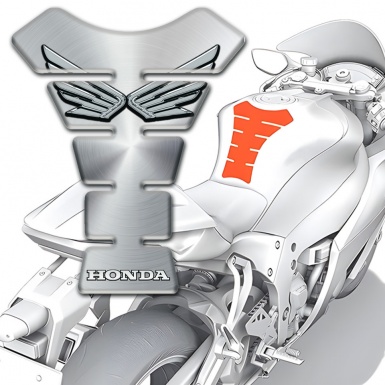 Honda Tank Pad Motorbike Best Quality Silver Edition 