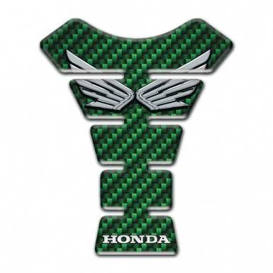 Honda Tank Fuse Green Carbon Design Silver logo 